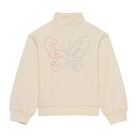 PUMA Big Kid Girls Long Sleeve Fleece Active Quarter-Zip Pullover