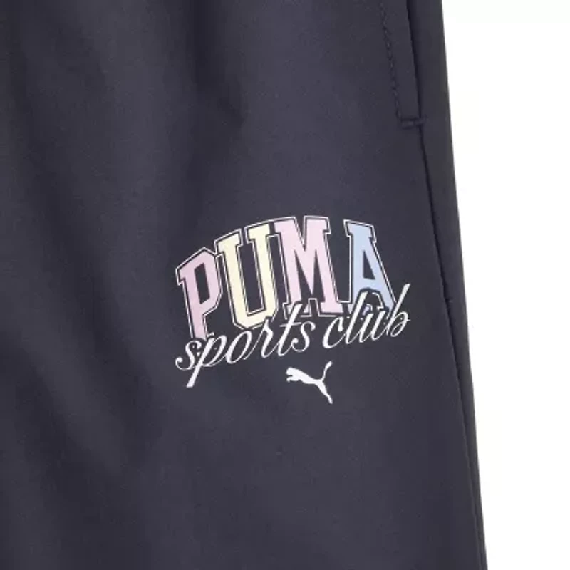 PUMA Big Kid Girls Wide Leg Regular Fit Pull-On Pant