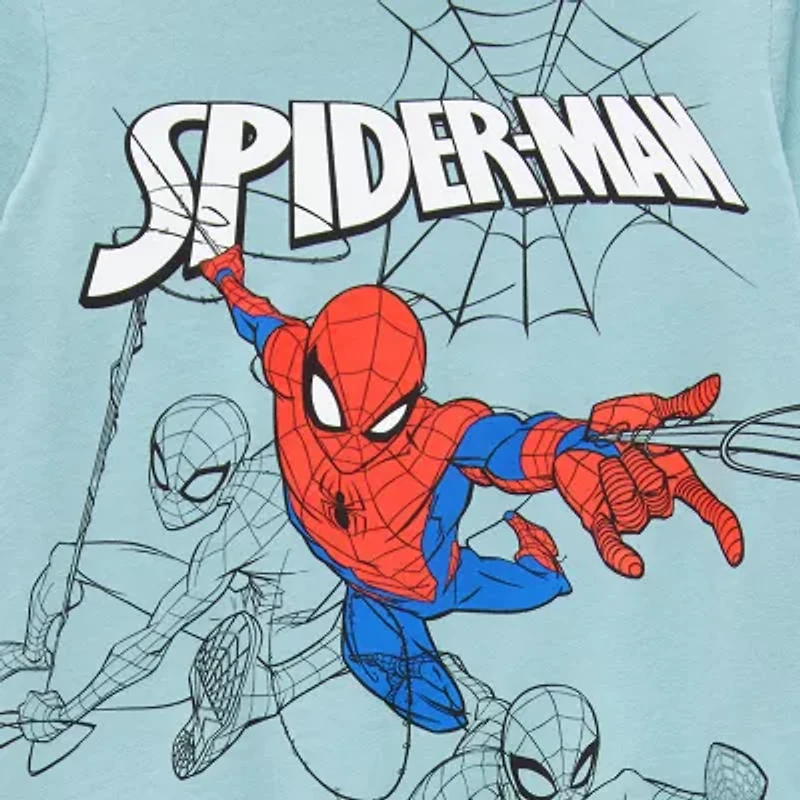 Toddler Boys Crew Neck Short Sleeve Regular Fit Spiderman Graphic T-Shirt