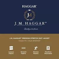 Haggar JMH Prince Of Wales Mens Stretch Fabric Classic Fit Plaid Suit Jacket
