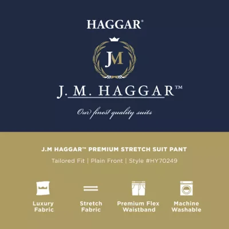 Haggar JMH Twill Mens Stretch Fabric Flat Front Suit Pant