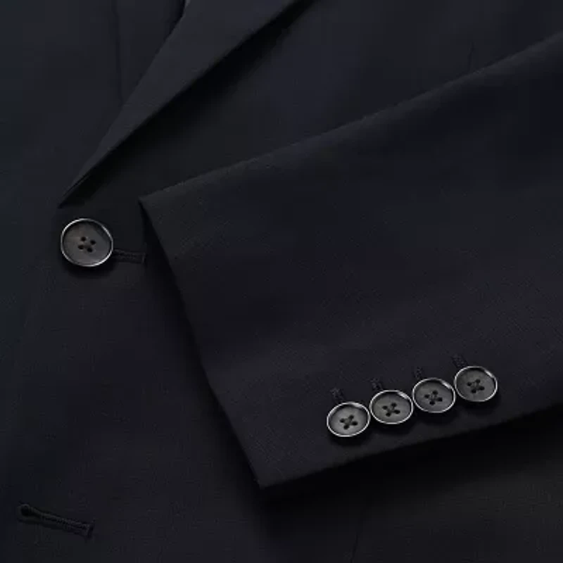 Haggar JMH Tailored Wool Windowpane Mens Stretch Fabric Modern Fit Suit Jacket