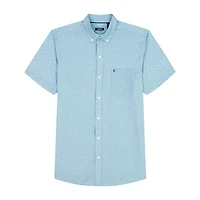 IZOD Breeze Mens Short Sleeve Athletic Fit Button-Down Shirt