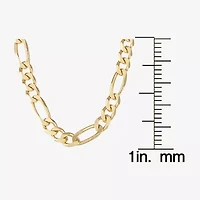 14K Gold Over Silver Solid Figaro Chain Necklace