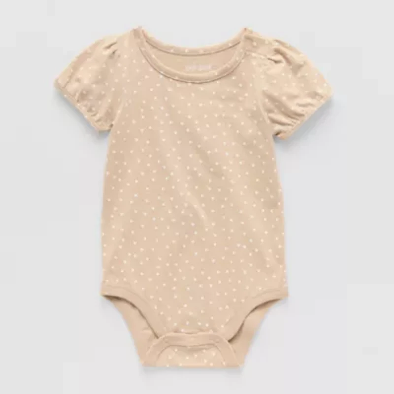 Okie Dokie Baby Girls Round Neck Short Sleeve Bodysuit