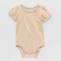 Okie Dokie Baby Girls Round Neck Short Sleeve Bodysuit