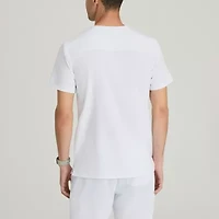 Barco Unify But153 Rally 3-Pocket Mens V Neck Short Sleeve Stretch Fabric Moisture Wicking Wrinkle Resistant Scrub Top