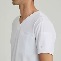 Barco Unify But153 Rally 3-Pocket Mens V Neck Short Sleeve Stretch Fabric Moisture Wicking Wrinkle Resistant Scrub Top