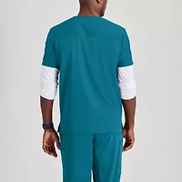 Barco Unify But153 Rally 3-Pocket Mens V Neck Short Sleeve Stretch Fabric Moisture Wicking Wrinkle Resistant Scrub Top