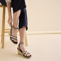 Liz Claiborne Womens Middle Wedge Sandals