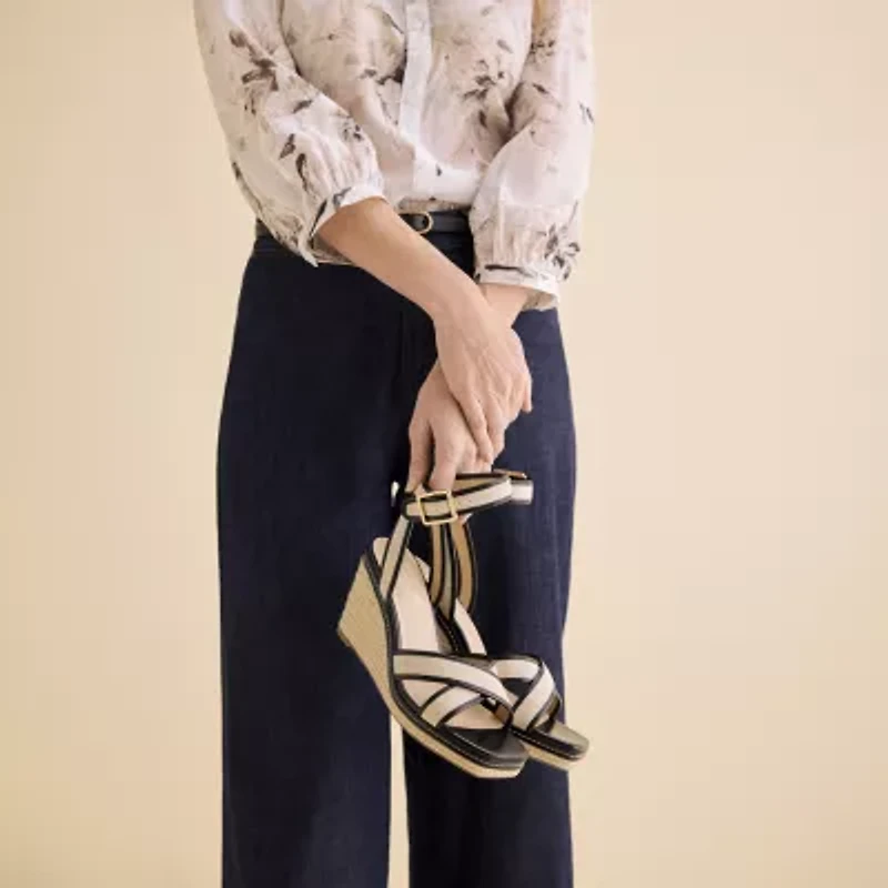 Liz Claiborne Womens Middle Wedge Sandals