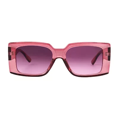 Mixit Red Womens Uv Protection Rectangular Sunglasses