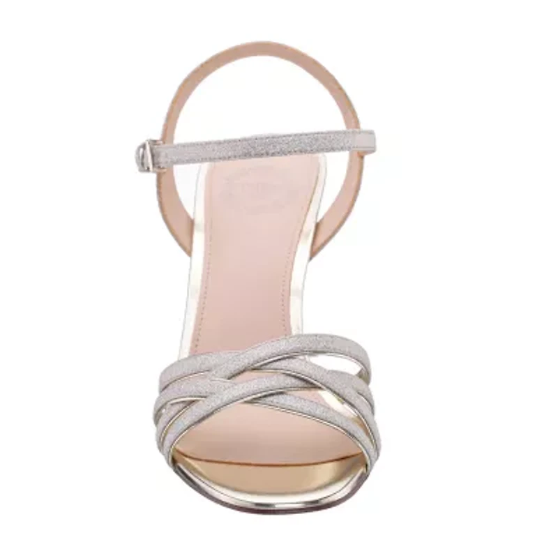 I. Miller Almira Womens Square Open Toe Flared Heel Pumps