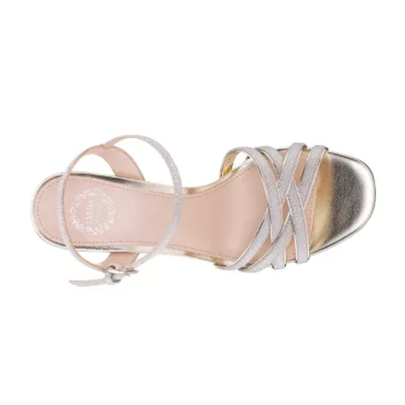 I. Miller Almira Womens Square Open Toe Flared Heel Pumps