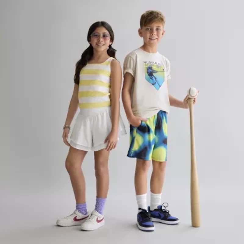 Xersion Little & Big Kid Girls Mid Rise Pull-On Short