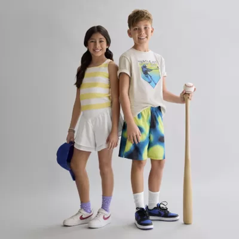 Xersion Little & Big Kid Girls Mid Rise Pull-On Short