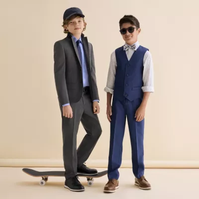 Stafford Cooper Little & Big Kid Boys Cap Closed Toe Oxford Shoes