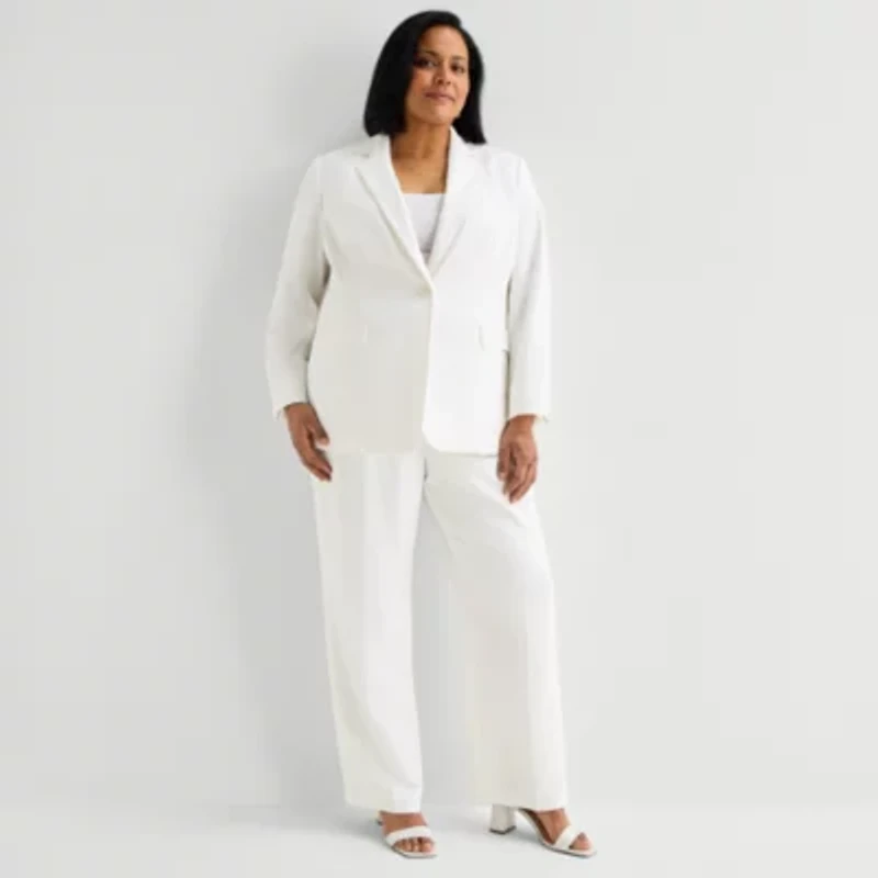 Black Label by Evan-Picone Womens Plus Classic Fit Suit Jacket