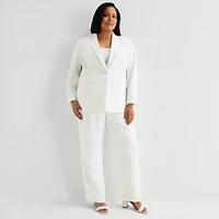 Black Label by Evan-Picone Womens Plus Classic Fit Suit Jacket