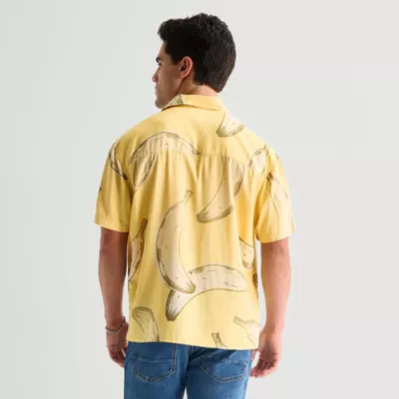 Arizona Mens Short Sleeve Regular Fit Button-Down Shirt