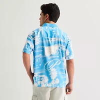 Arizona Mens Short Sleeve Regular Fit Button-Down Shirt