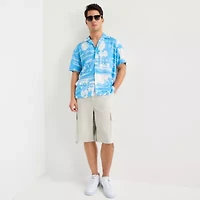 Arizona Mens Short Sleeve Regular Fit Button-Down Shirt