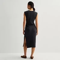 Stylus Womens Sleeveless Sheath Dress