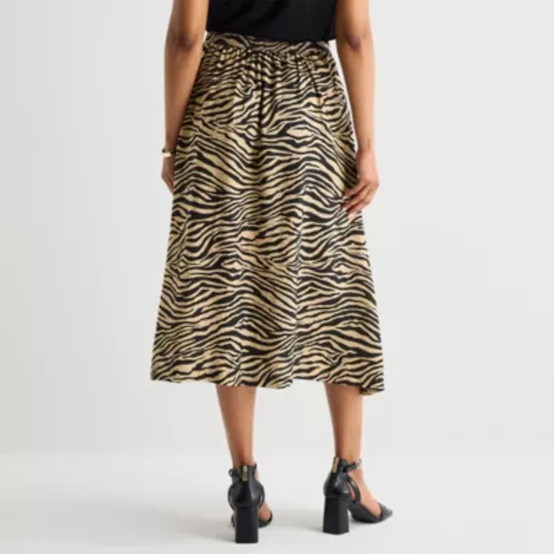 Liz Claiborne Womens Midi A-Line Skirt