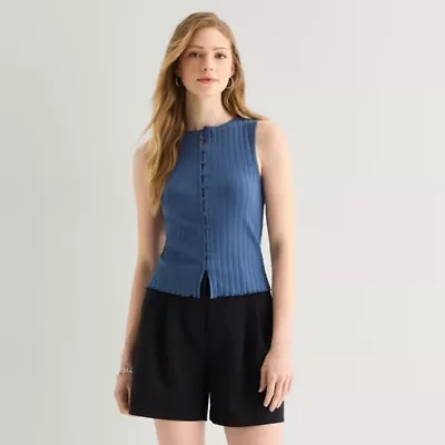 a.n.a Womens Crew Neck Sleeveless Vest