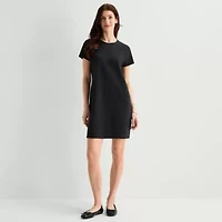 St. John's Bay Womens Short Sleeve T-Shirt Dress