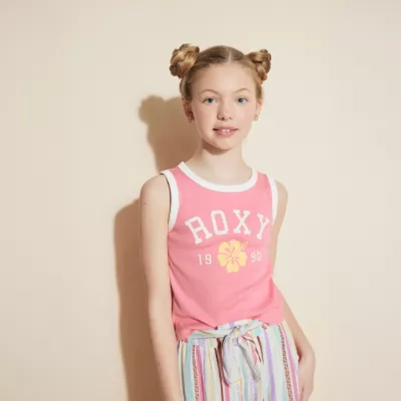 Roxy Big Kid Girls Crew Neck Sleeveless Tank Top