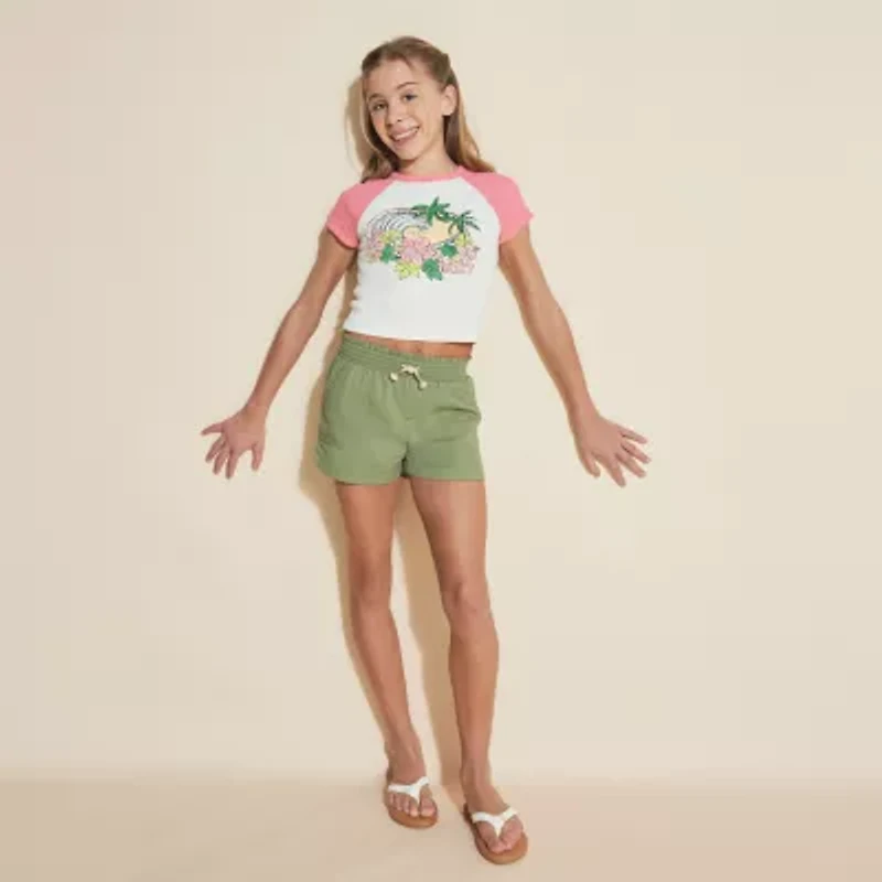 Roxy Big Kid Girls Crew Neck Short Sleeve Fitted Graphic T-Shirt