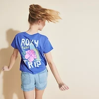 Roxy Big Kid Girls Crew Neck Short Sleeve Regular Fit Graphic T-Shirt