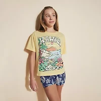 Roxy Big Kid Girls Crew Neck Short Sleeve Regular Fit Graphic T-Shirt