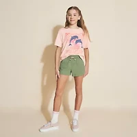Roxy Big Kid Girls Crew Neck Short Sleeve Regular Fit Graphic T-Shirt