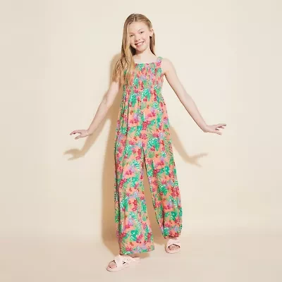 Roxy Big Kid Girls Straight Neck Sleeveless Jumpsuit