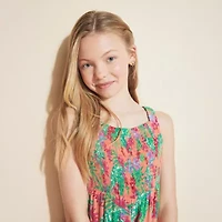 Roxy Big Kid Girls Straight Neck Sleeveless Jumpsuit