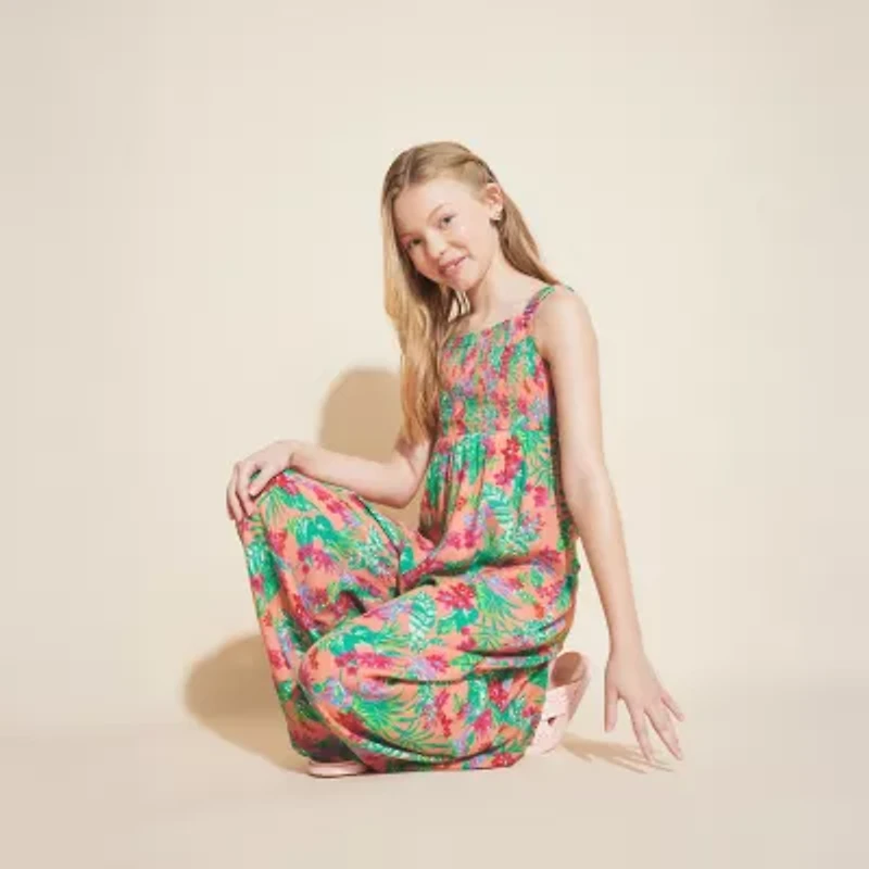 Roxy Big Kid Girls Straight Neck Sleeveless Jumpsuit