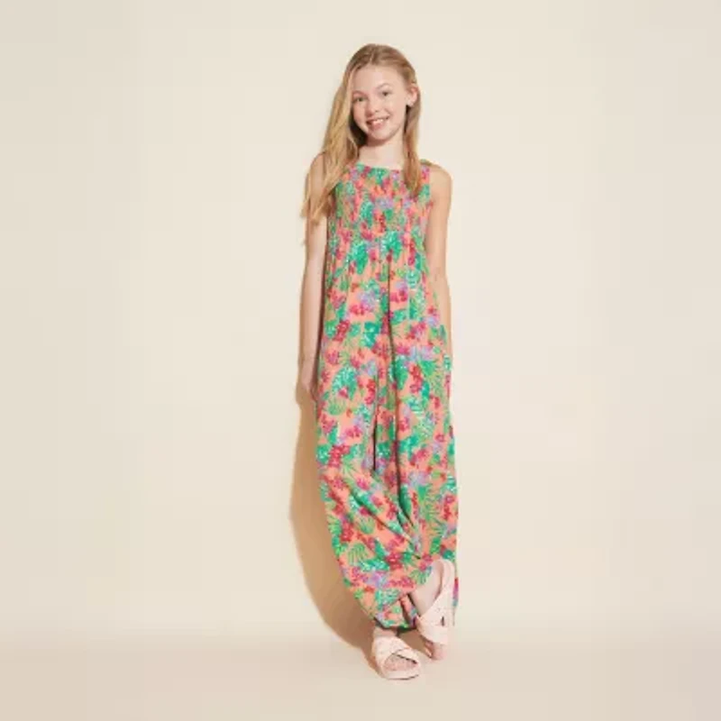 Roxy Big Kid Girls Straight Neck Sleeveless Jumpsuit