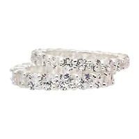 Sparkle Allure Womens White Cubic Zirconia Pure Silver Over Brass Hypoallergenic Bridal Set