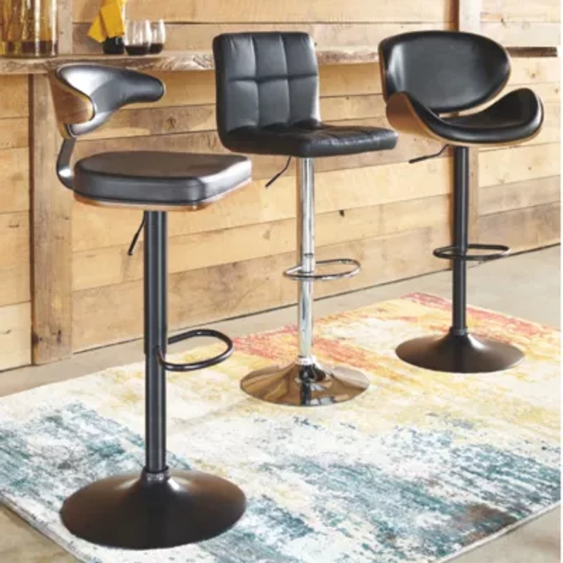 Signature Design by Ashley® Bellatier Upholstered Adjustable Height Barstool