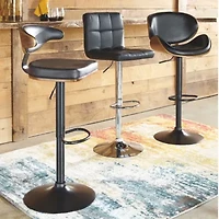 Signature Design by Ashley® Bellatier Upholstered Adjustable Height Barstool