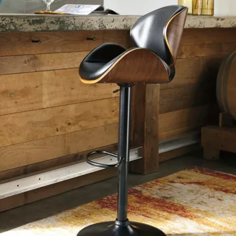 Signature Design by Ashley® Bellatier Upholstered Adjustable Height Barstool