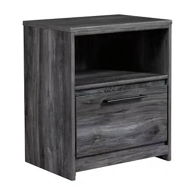 Signature Design by Ashley Baystorm 1-Drawer Nightstand in Dark Gray