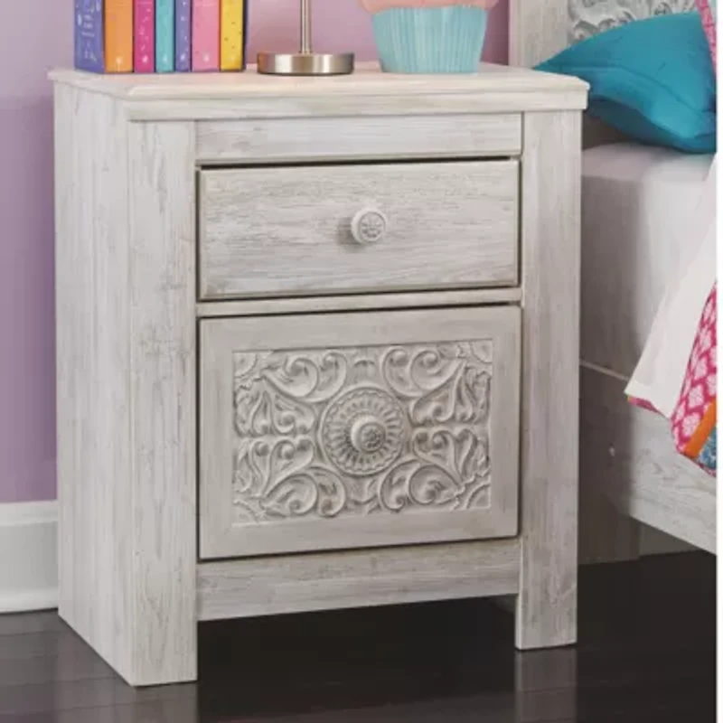Signature Design by Ashley Paxberry 25" 2 Drawer Charging Nightstand