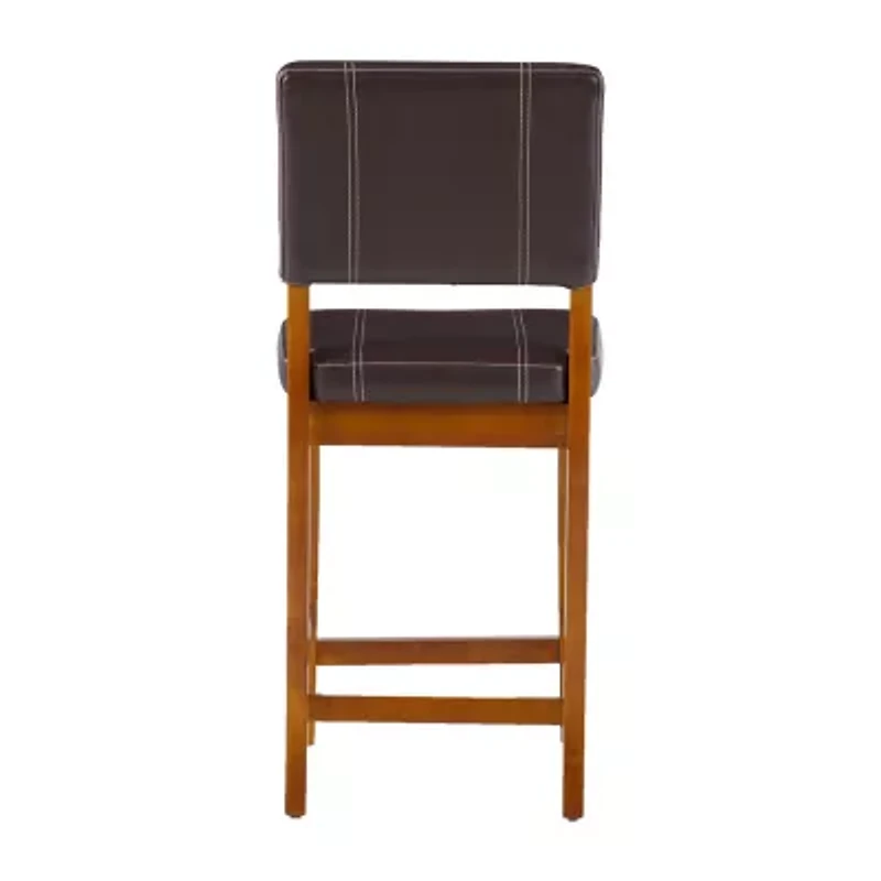 Triena Milano Counter-Height Upholstered Barstool with Back