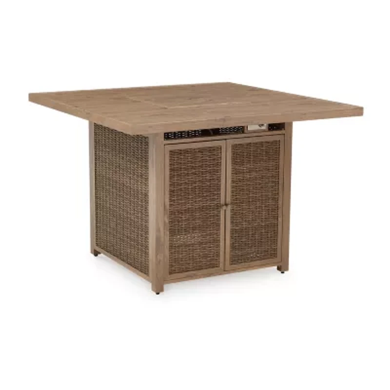 Signature Design by Ashley® Walton Bridge Outdoor Bar Table with Fire Pit

