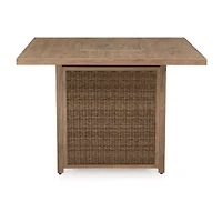 Signature Design by Ashley® Walton Bridge Outdoor Bar Table with Fire Pit
