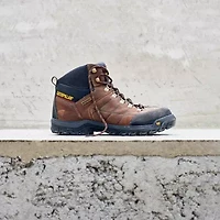 CAT Mens Threshold Waterproof Slip Resistant Steel Toe Work Boots