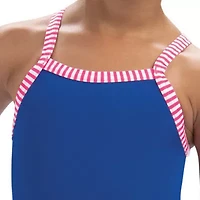 Dolfin Little Girls Easy-on + Easy-off One Piece Swimsuit
